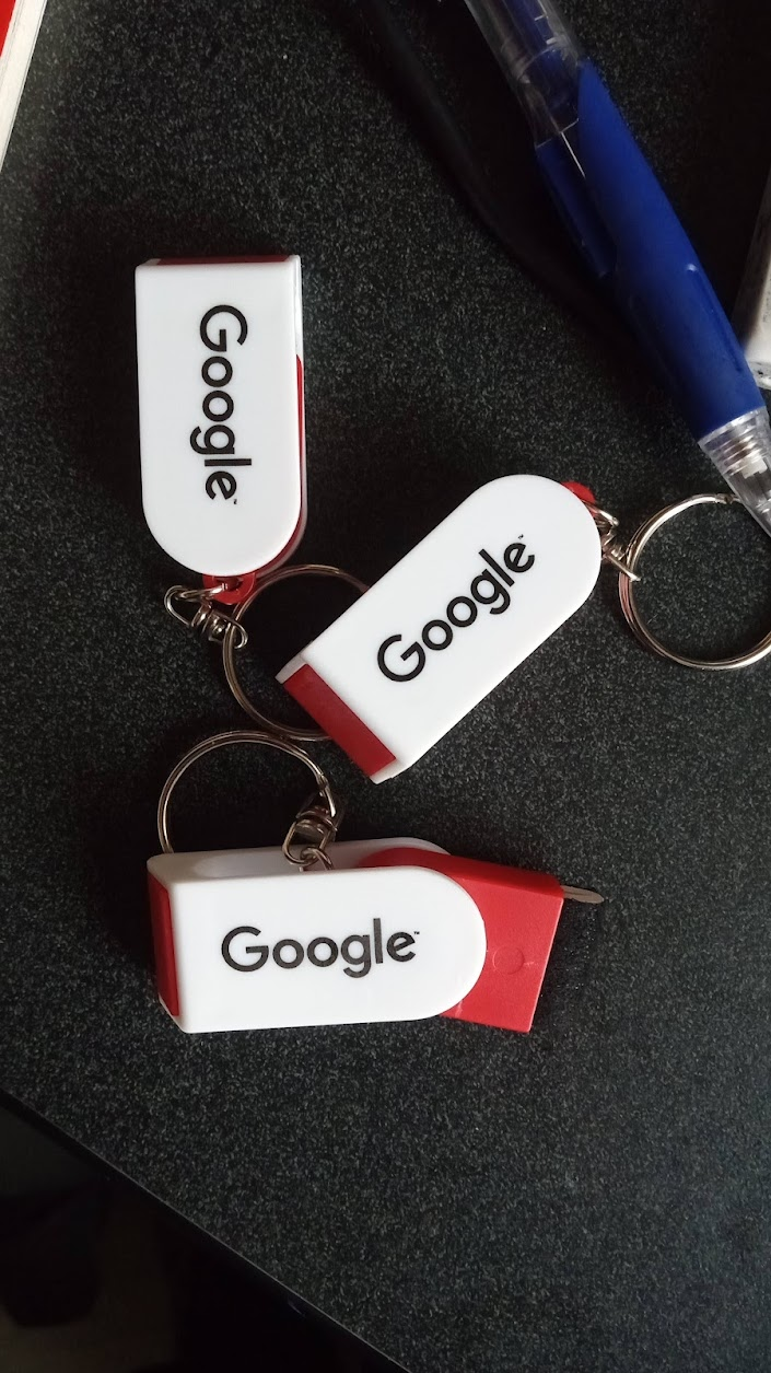 google branded usb holder keychains