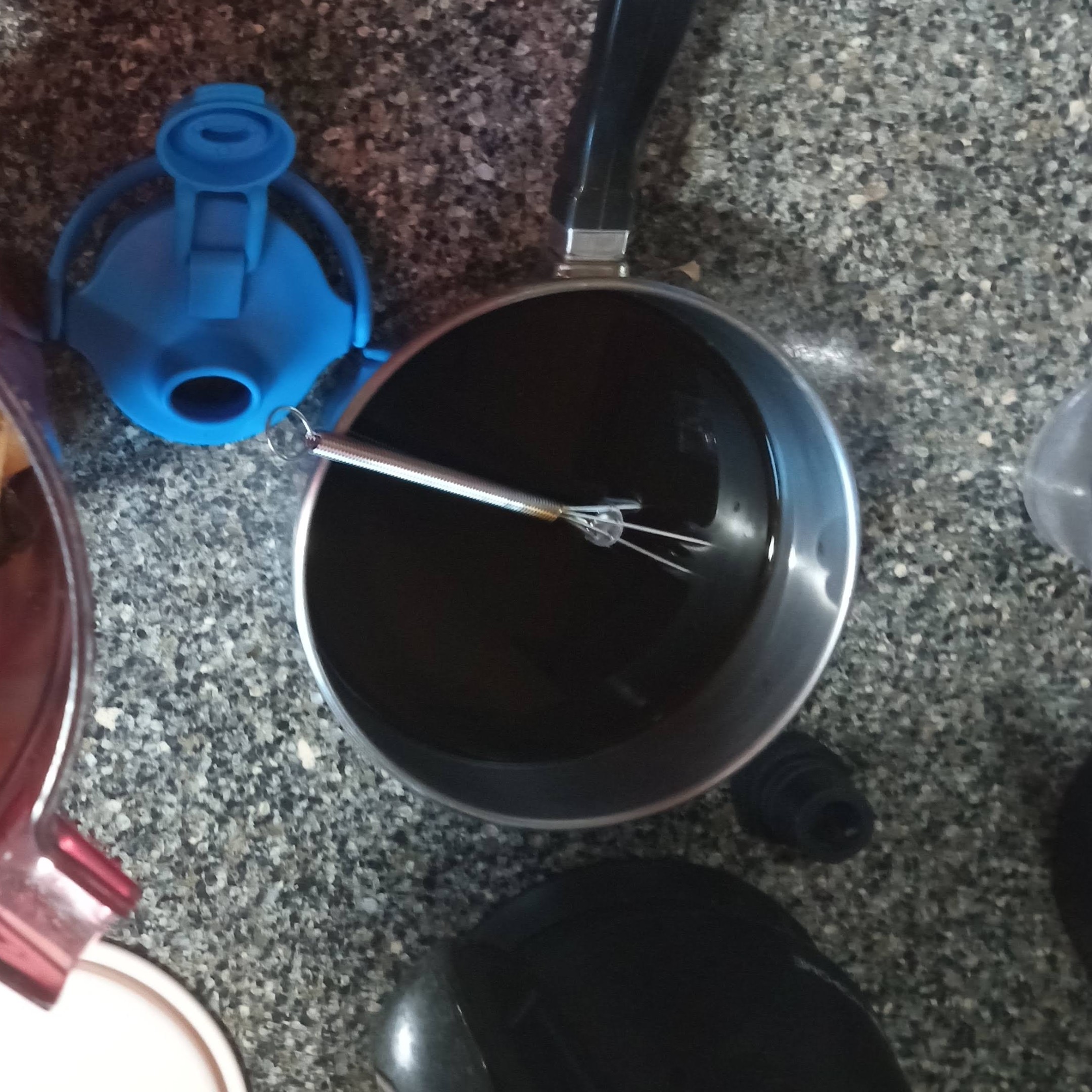 saucepan with dissolved sugar